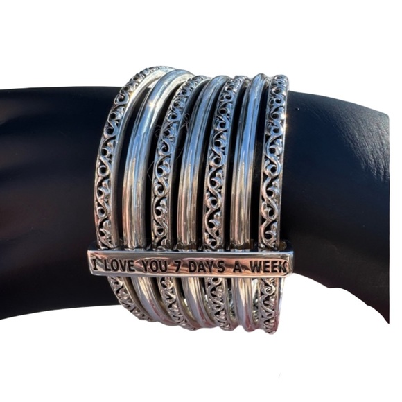 charles krypell Jewelry - CHARLES KRYPELL Love You 7 Days A Week Multi Bangle Bracelet Set